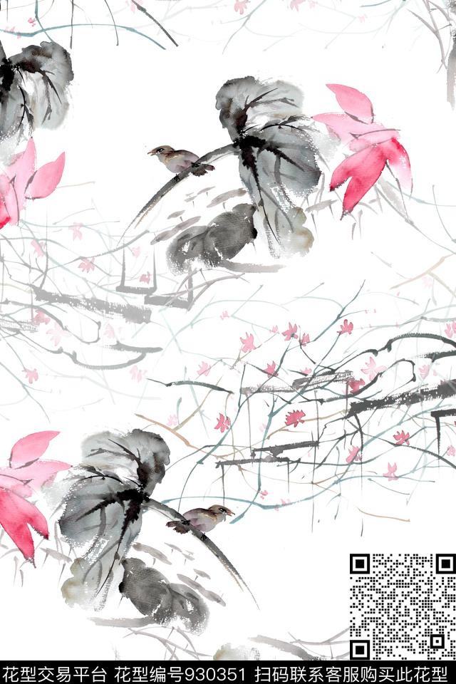 田园艺术建筑数码印花华亿平台下载（图片编号: 930351） - 瓦栏（Walan）