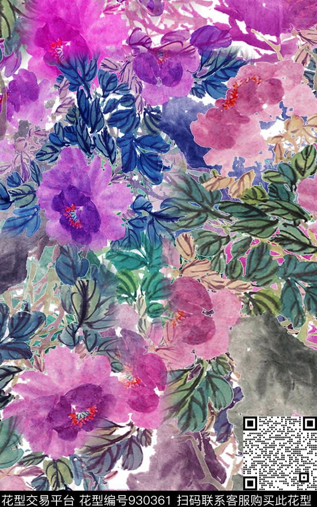 花卉民族风几何传统印花华亿平台下载（图片编号: 930361） - 瓦栏（Walan）