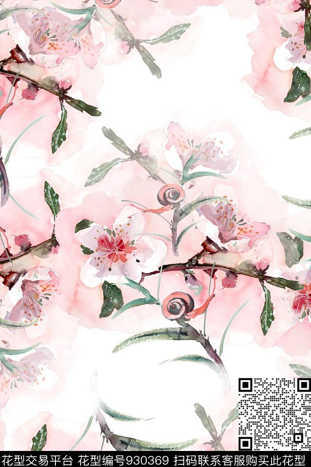 昆虫艺术花卉数码印花华亿平台下载（图片编号: 930369） - 瓦栏（Walan）