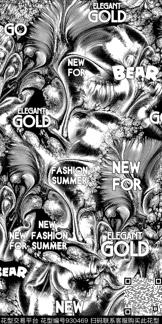 数码华亿平台波点黑白华亿平台数码印花华亿平台下载（图片编号: 930469） - 瓦栏（Walan）