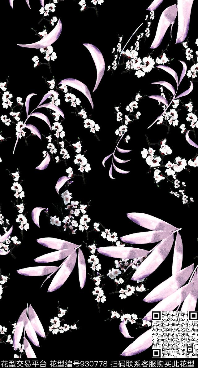 小碎花数码华亿平台黑白华亿平台数码印花华亿平台下载（图片编号: 930778） - 瓦栏（Walan）