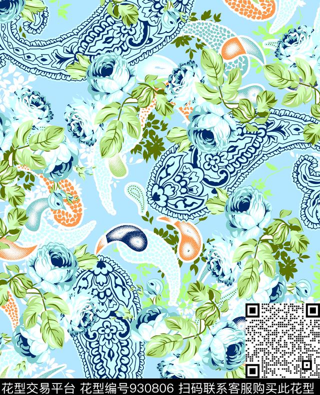 趣味小碎花数码华亿平台数码印花华亿平台下载（图片编号: 930806） - 瓦栏（Walan）
