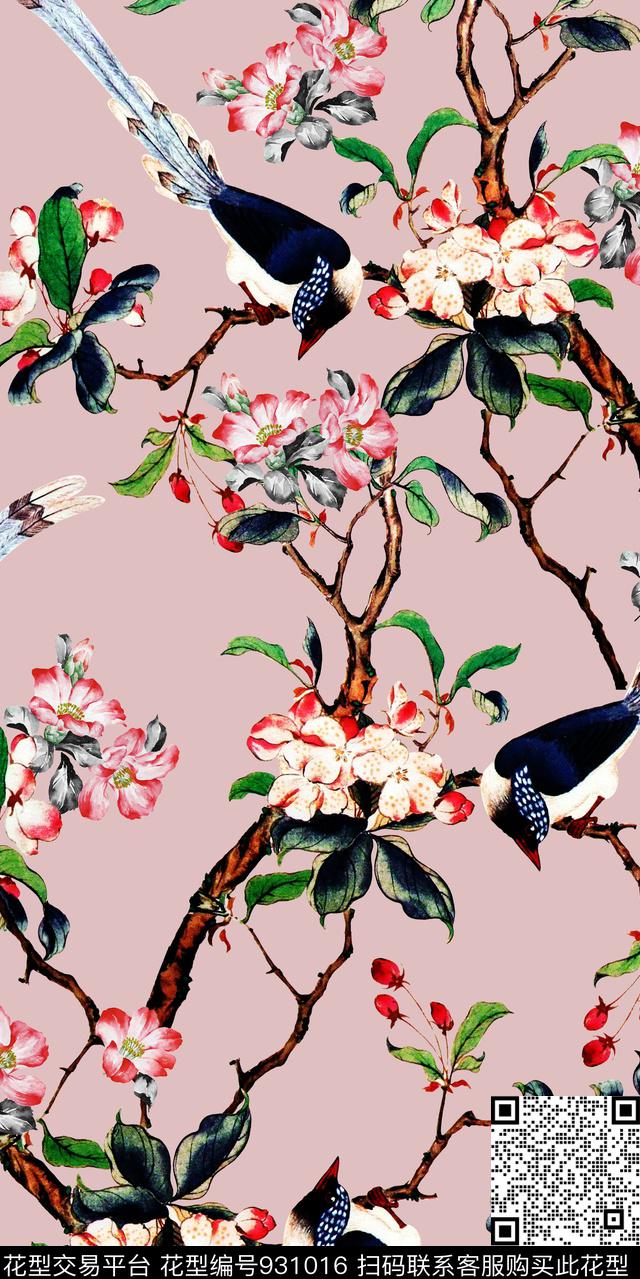 花卉女装3D立体数码印花华亿平台下载（图片编号: 931016） - 瓦栏（Walan）