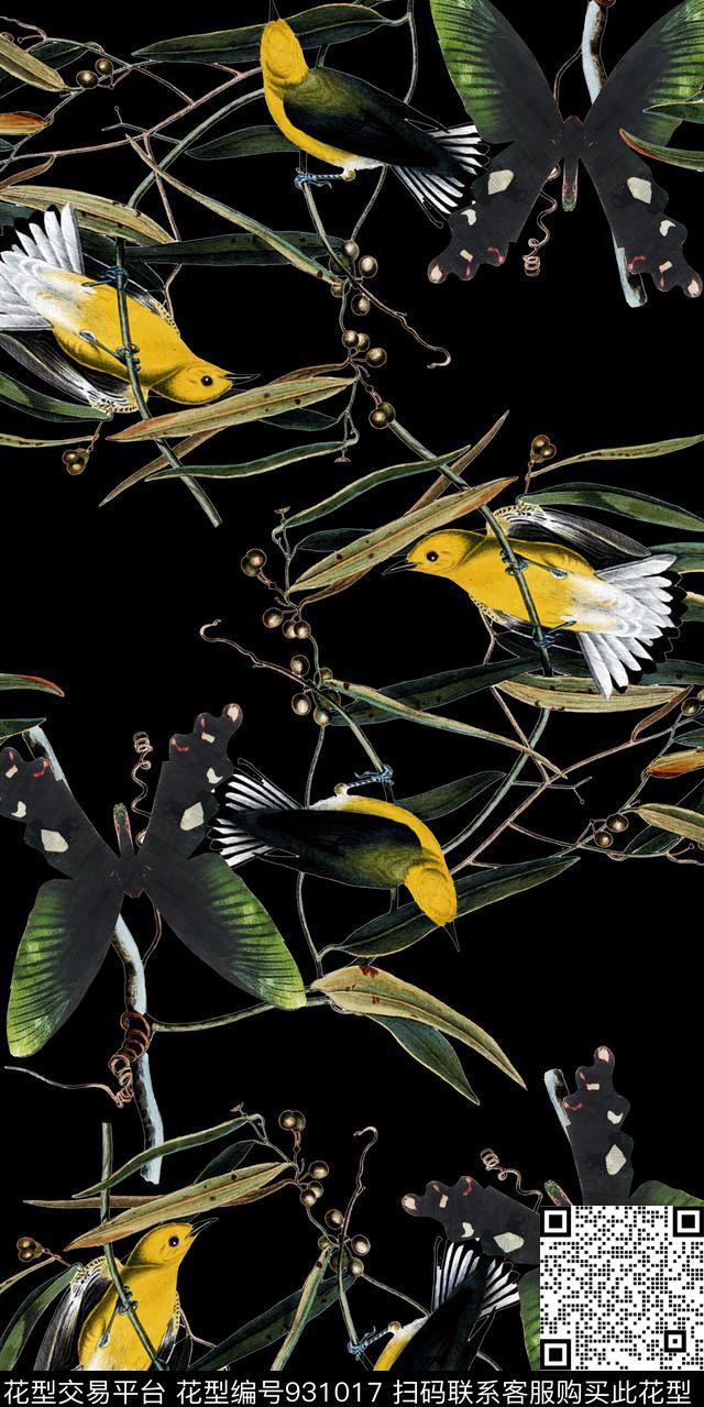 鸟男装3D立体数码印花华亿平台下载（图片编号: 931017） - 瓦栏（Walan）