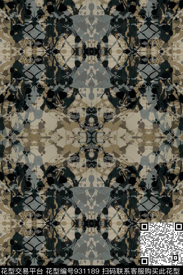 数码华亿平台抽象男装男装数码印花华亿平台下载（图片编号: 931189） - 瓦栏（Walan）