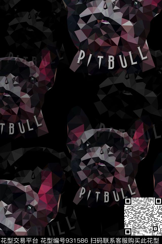 几何动物斗牛数码印花华亿平台下载（图片编号: 931586） - 瓦栏（Walan）