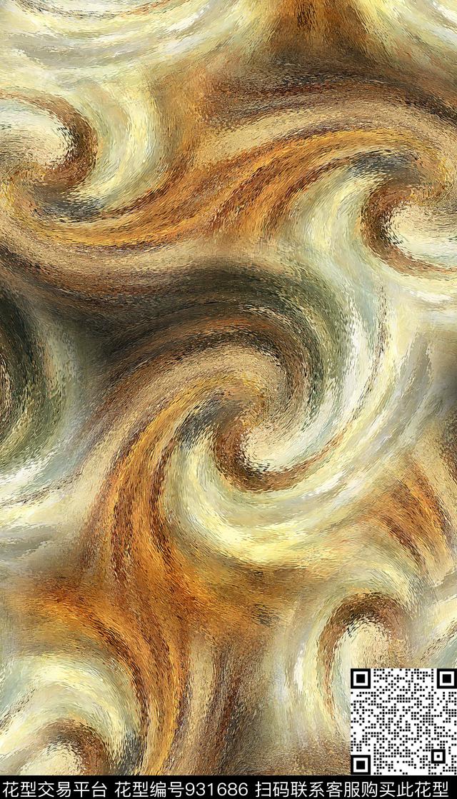 抽象大牌风纹理数码印花华亿平台下载（图片编号: 931686） - 瓦栏（Walan）
