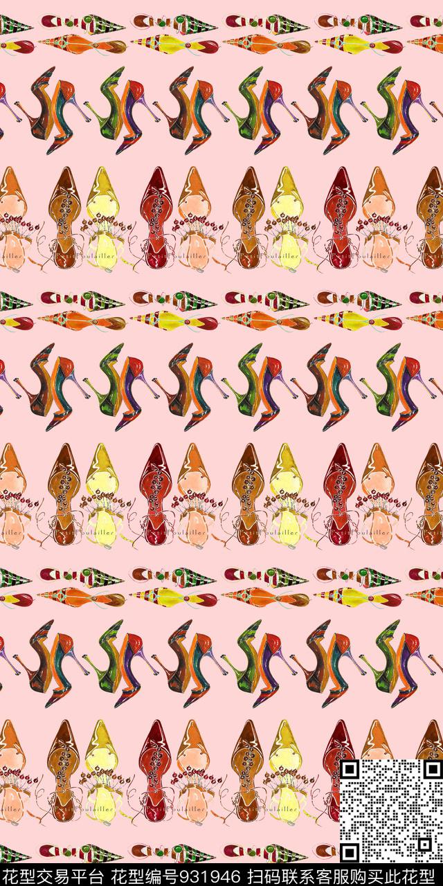 花卉民族风旗袍数码印花华亿平台下载（图片编号: 931946） - 瓦栏（Walan）