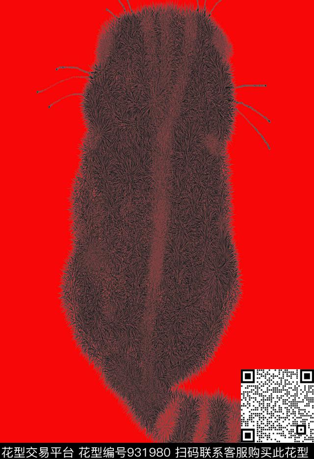 猫创意绘画数码印花华亿平台下载（图片编号: 931980） - 瓦栏（Walan）