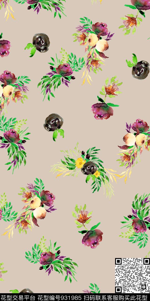 数码华亿平台素雅小碎花数码印花华亿平台下载（图片编号: 931985） - 瓦栏（Walan）