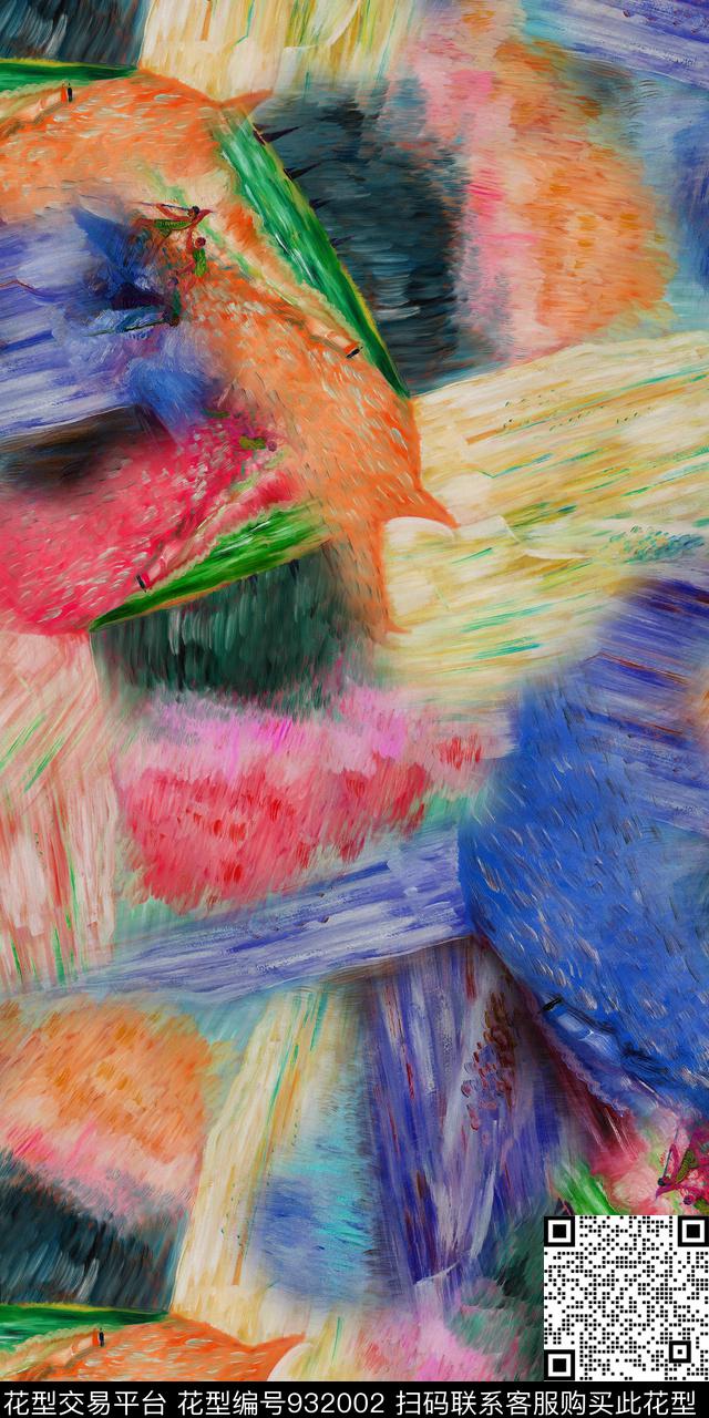 抽象底纹炫彩底纹手绘底纹数码印花华亿平台下载（图片编号: 932002） - 瓦栏（Walan）