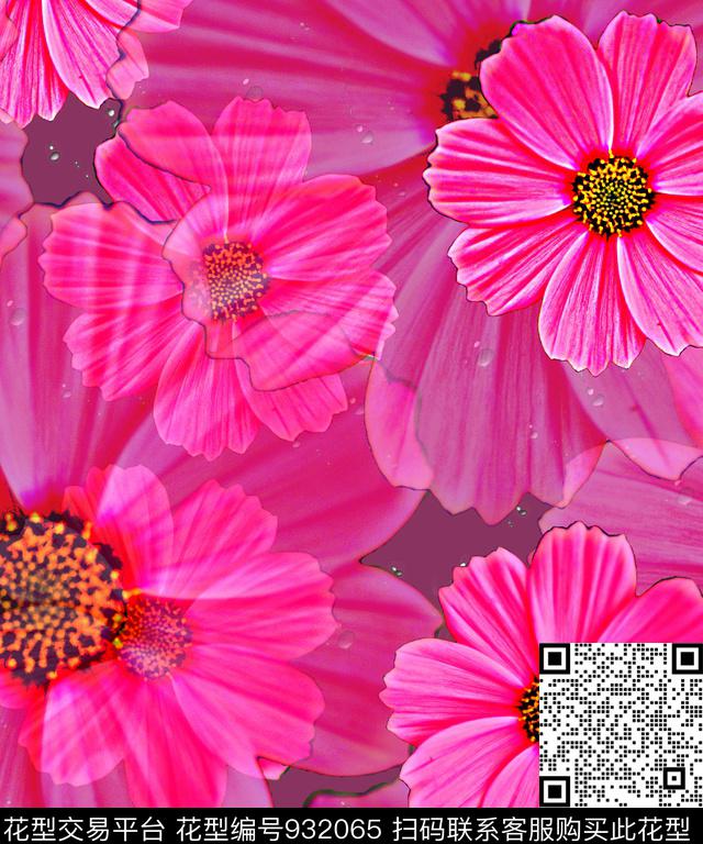 花卉创意混合拼接传统印花华亿平台下载（图片编号: 932065） - 瓦栏（Walan）