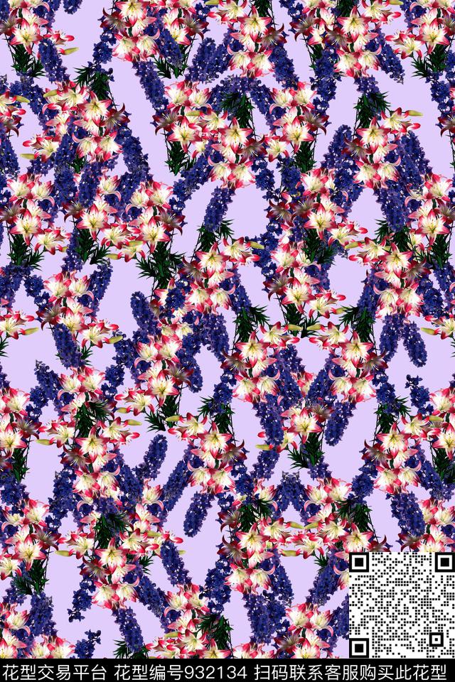 几何菱形大牌风数码印花华亿平台下载（图片编号: 932134） - 瓦栏（Walan）