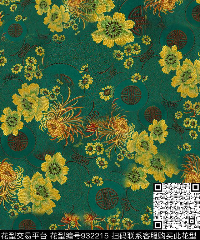 花卉民族风绣花华亿平台数码印花华亿平台下载（图片编号: 932215） - 瓦栏（Walan）