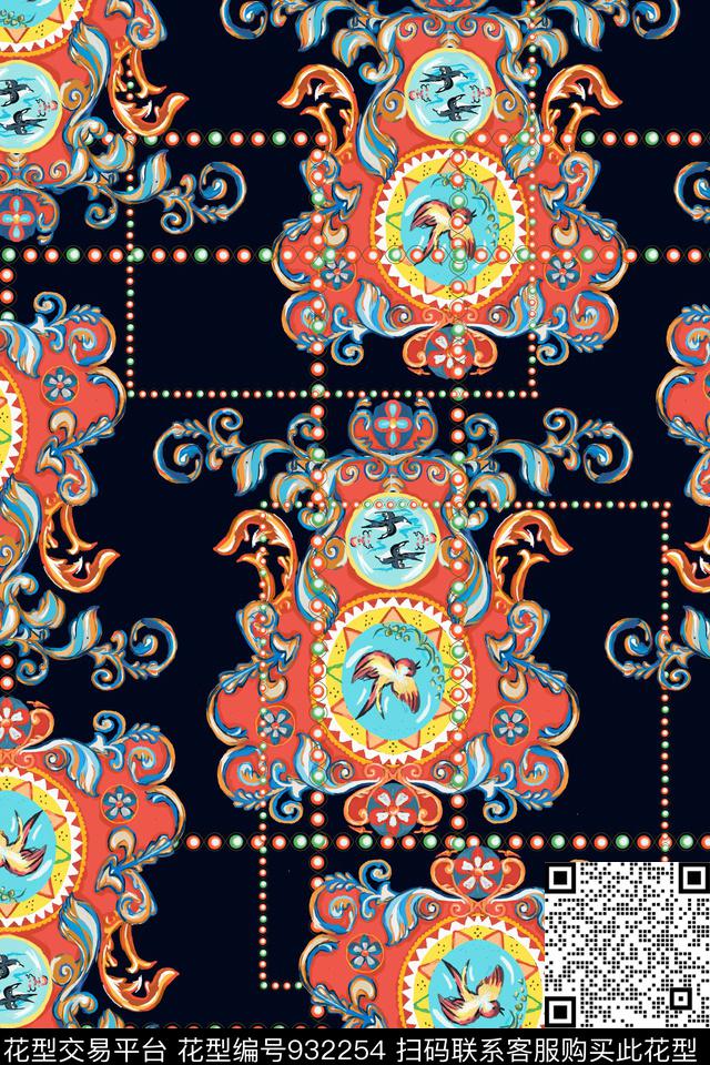 宫廷风民族风DOLCEGABBANA数码印花华亿平台下载（图片编号: 932254） - 瓦栏（Walan）