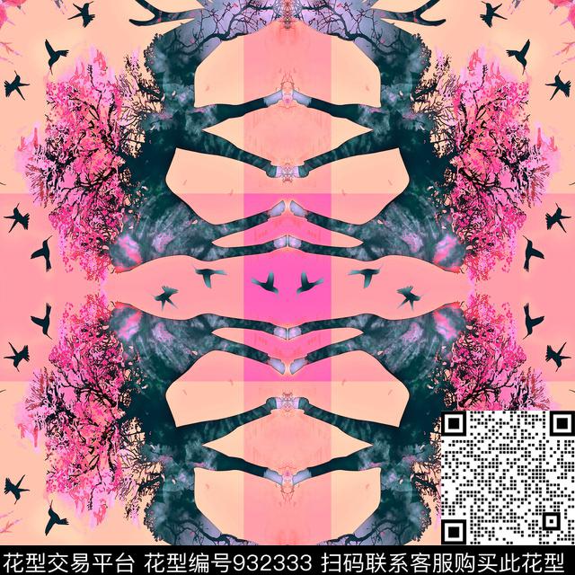 数码华亿平台鸟鹿数码印花华亿平台下载（图片编号: 932333） - 瓦栏（Walan）