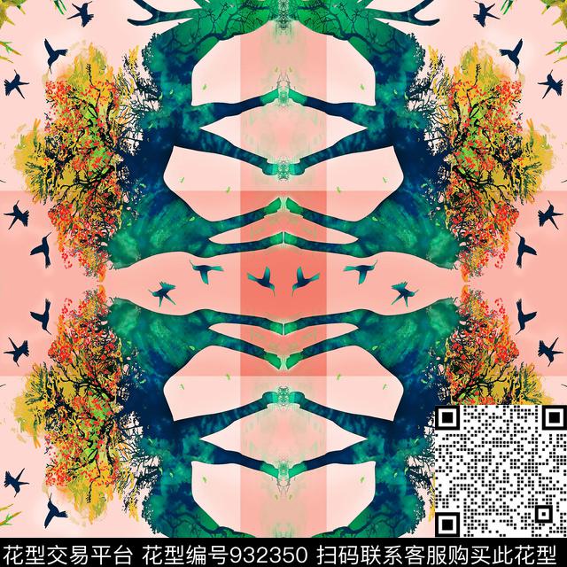 数码华亿平台鸟鹿数码印花华亿平台下载（图片编号: 932350） - 瓦栏（Walan）