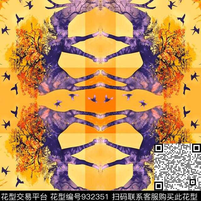 数码华亿平台鸟鹿数码印花华亿平台下载（图片编号: 932351） - 瓦栏（Walan）