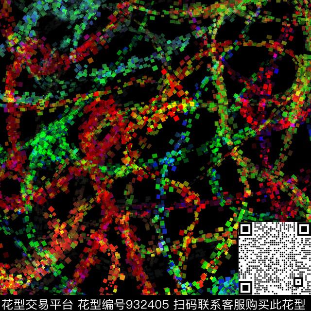 数码华亿平台几何方巾数码印花华亿平台下载（图片编号: 932405） - 瓦栏（Walan）