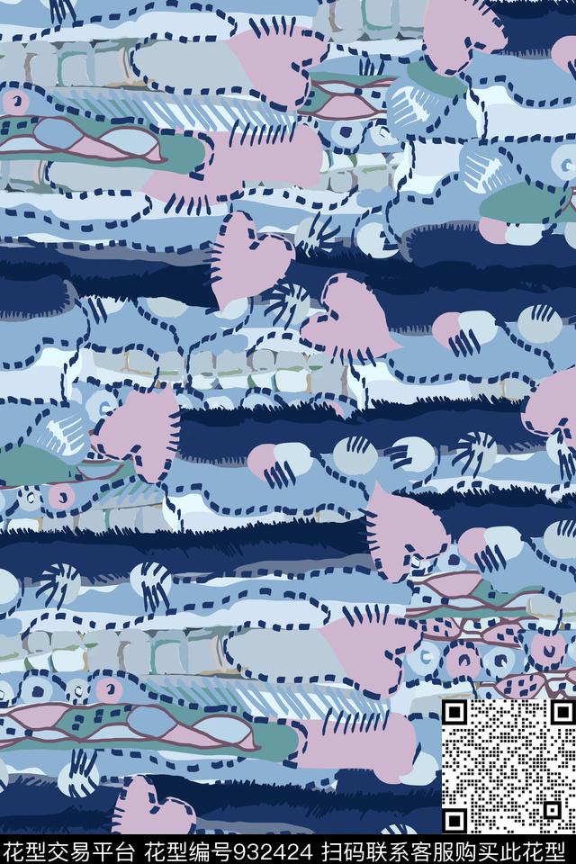 趣味爱心补丁数码印花华亿平台下载（图片编号: 932424） - 瓦栏（Walan）