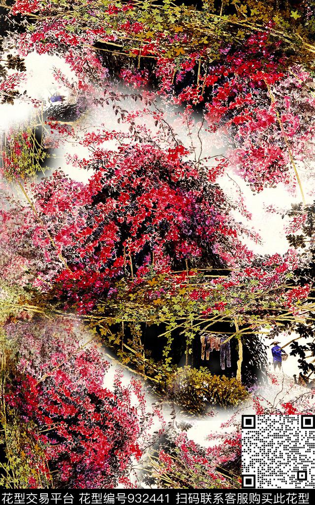 夹克羽绒服创意传统印花华亿平台下载（图片编号: 932441） - 瓦栏（Walan）