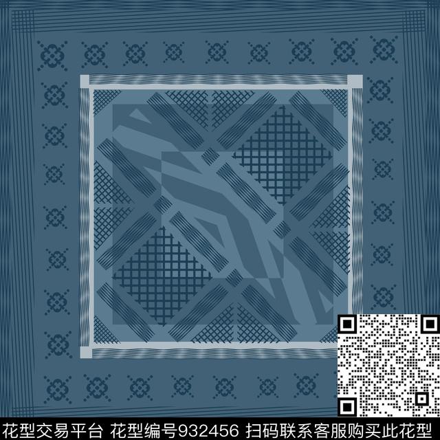 线条传统华亿平台几何数码印花华亿平台下载（图片编号: 932456） - 瓦栏（Walan）