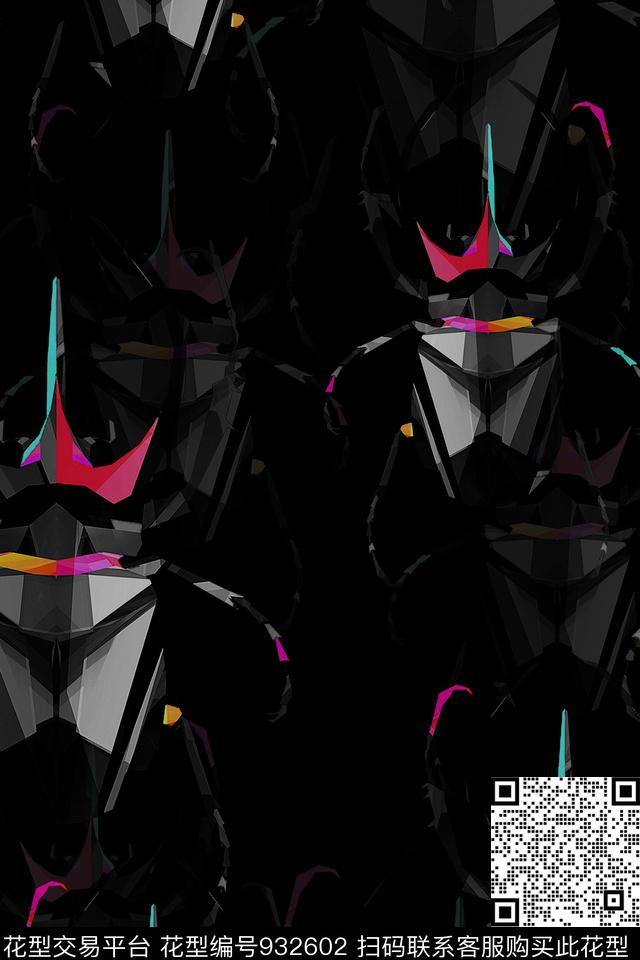 昆虫男装几何数码印花华亿平台下载（图片编号: 932602） - 瓦栏（Walan）