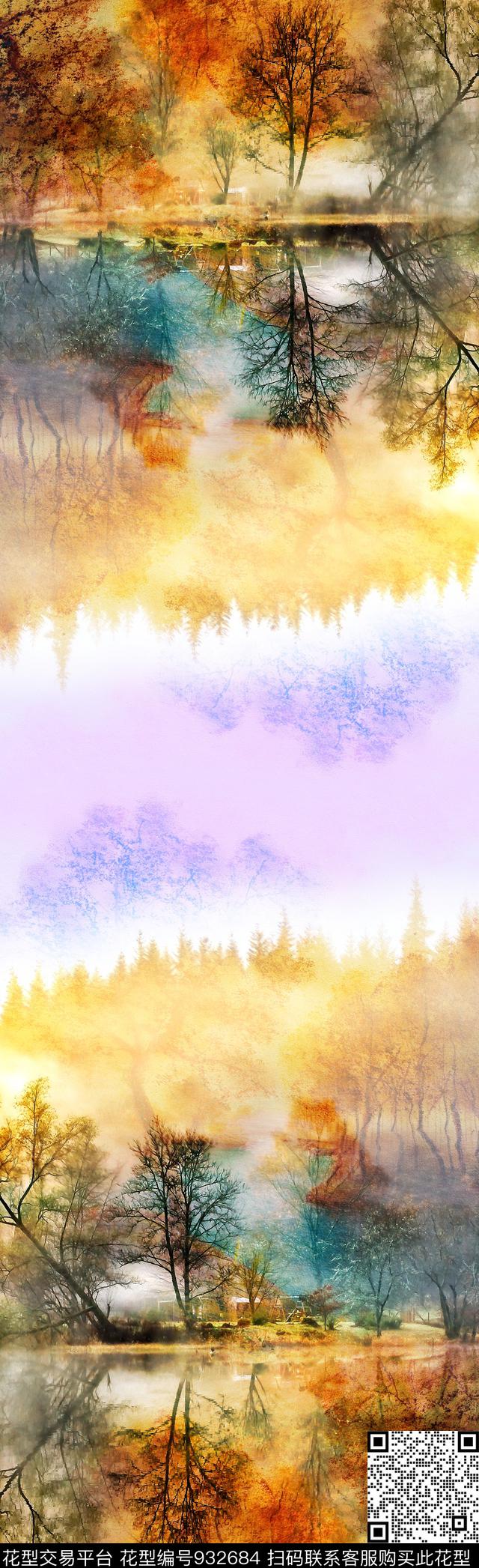 数码华亿平台围巾定位花数码印花华亿平台下载（图片编号: 932684） - 瓦栏（Walan）