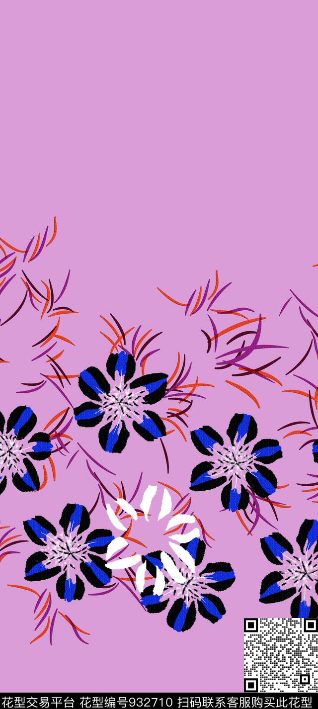 数码华亿平台大衣花卉数码印花华亿平台下载（图片编号: 932710） - 瓦栏（Walan）