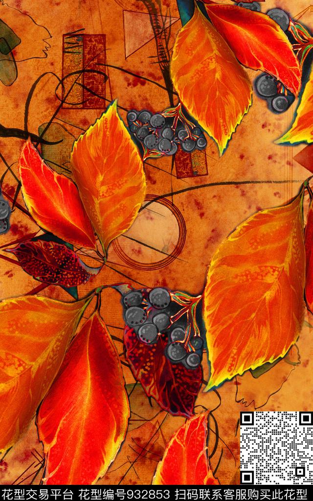 数码华亿平台中国风花卉数码印花华亿平台下载（图片编号: 932853） - 瓦栏（Walan）