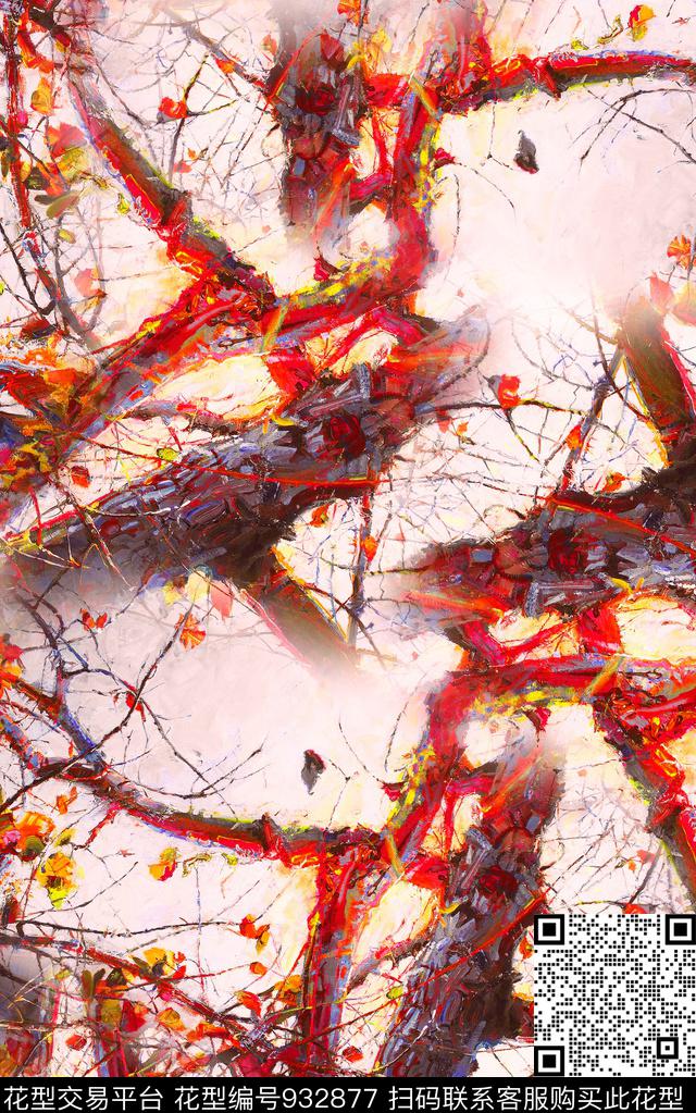 肌理中国风民族风数码印花华亿平台下载（图片编号: 932877） - 瓦栏（Walan）