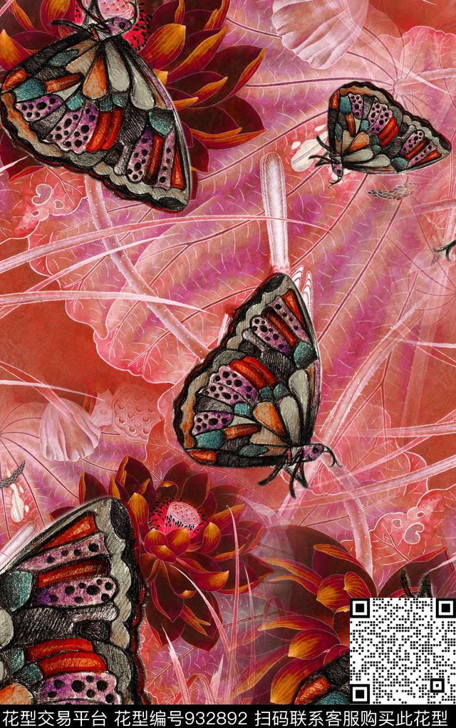 肌理中国风数码印花华亿平台下载（图片编号: 932892） - 瓦栏（Walan）