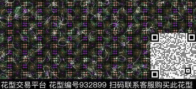 花卉几何面料数码印花华亿平台下载（图片编号: 932899） - 瓦栏（Walan）