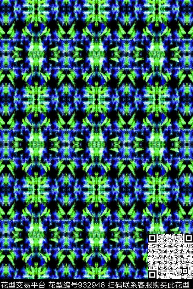 对称条纹格子衫温馨条纹数码印花华亿平台下载（图片编号: 932946） - 瓦栏（Walan）