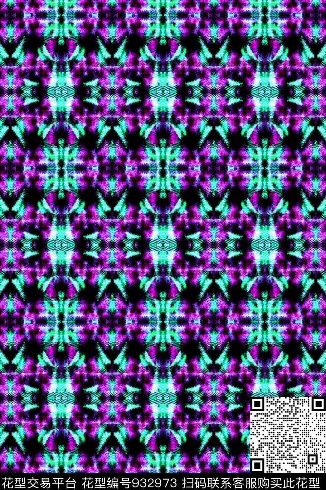 对称条纹格子衫温馨条纹数码印花华亿平台下载（图片编号: 932973） - 瓦栏（Walan）