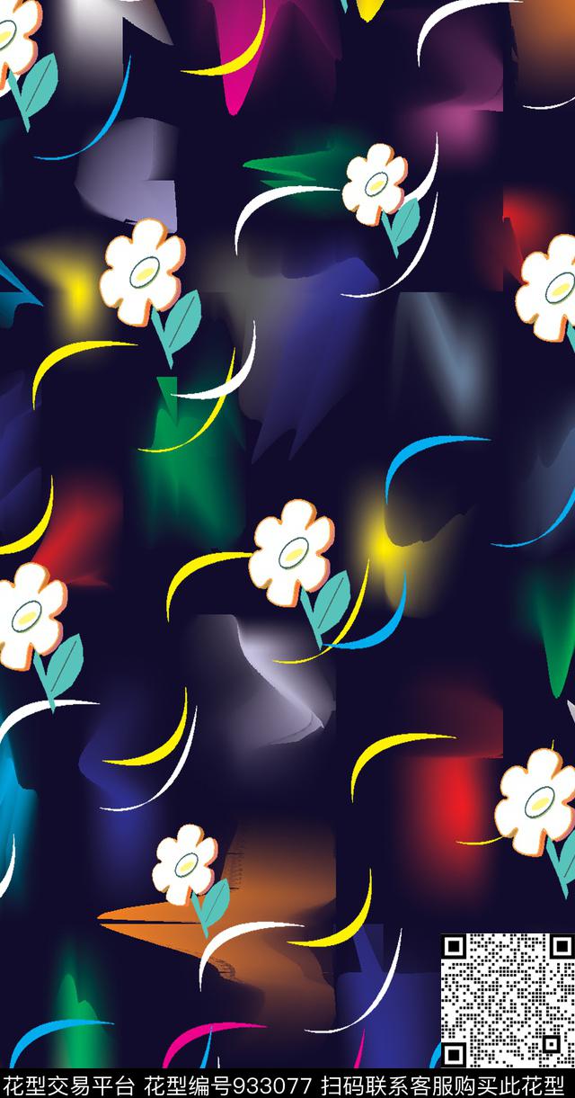 创意花卉趣味传统印花华亿平台下载（图片编号: 933077） - 瓦栏（Walan）