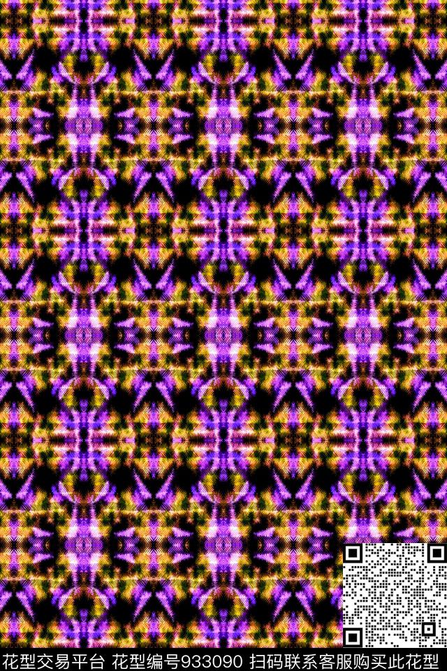 对称条纹格子衫温馨条纹数码印花华亿平台下载（图片编号: 933090） - 瓦栏（Walan）