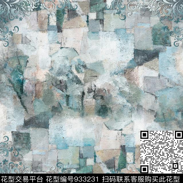 民族风几何围巾数码印花华亿平台下载（图片编号: 933231） - 瓦栏（Walan）