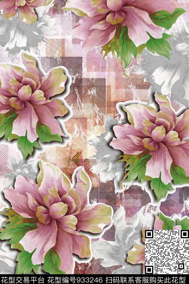 数码华亿平台花卉年轻女性数码印花华亿平台下载（图片编号: 933246） - 瓦栏（Walan）