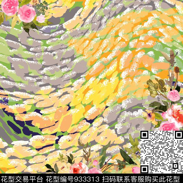 民族风几何围巾数码印花华亿平台下载（图片编号: 933313） - 瓦栏（Walan）