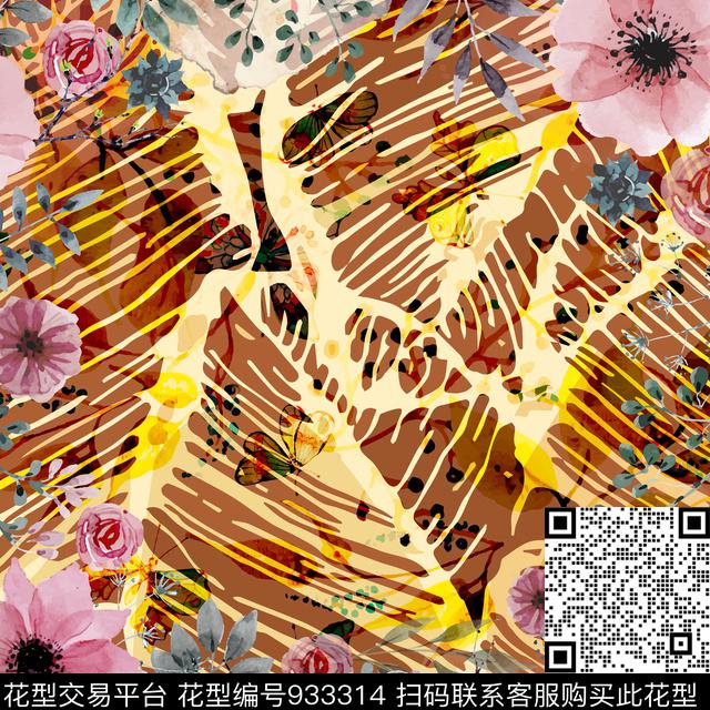 民族风几何围巾数码印花华亿平台下载（图片编号: 933314） - 瓦栏（Walan）