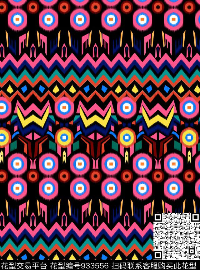 数码华亿平台民族风几何数码印花华亿平台下载（图片编号: 933556） - 瓦栏（Walan）