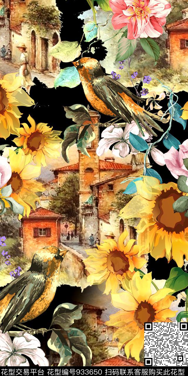 数码华亿平台花卉满版散花数码印花华亿平台下载（图片编号: 933650） - 瓦栏（Walan）