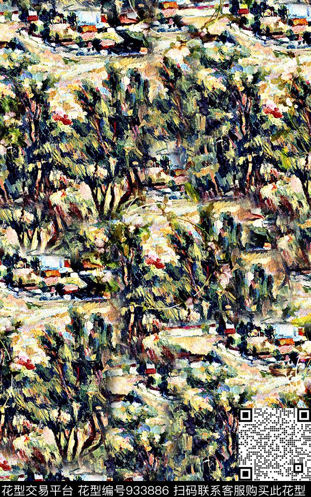 抽象女装纹理数码印花华亿平台下载（图片编号: 933886） - 瓦栏（Walan）