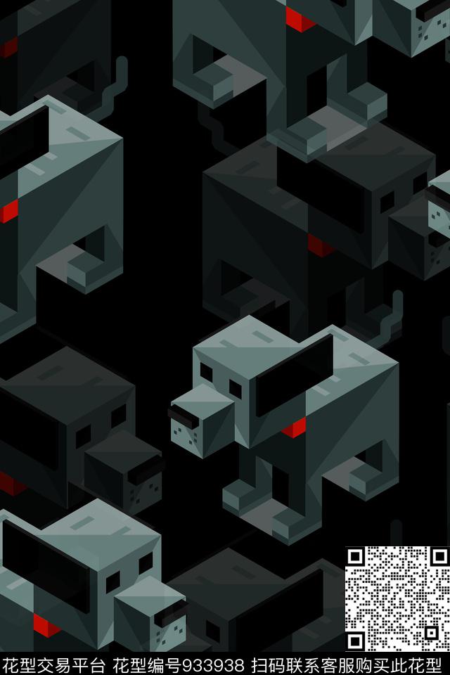 卡通动物猫大牌风数码印花华亿平台下载（图片编号: 933938） - 瓦栏（Walan）