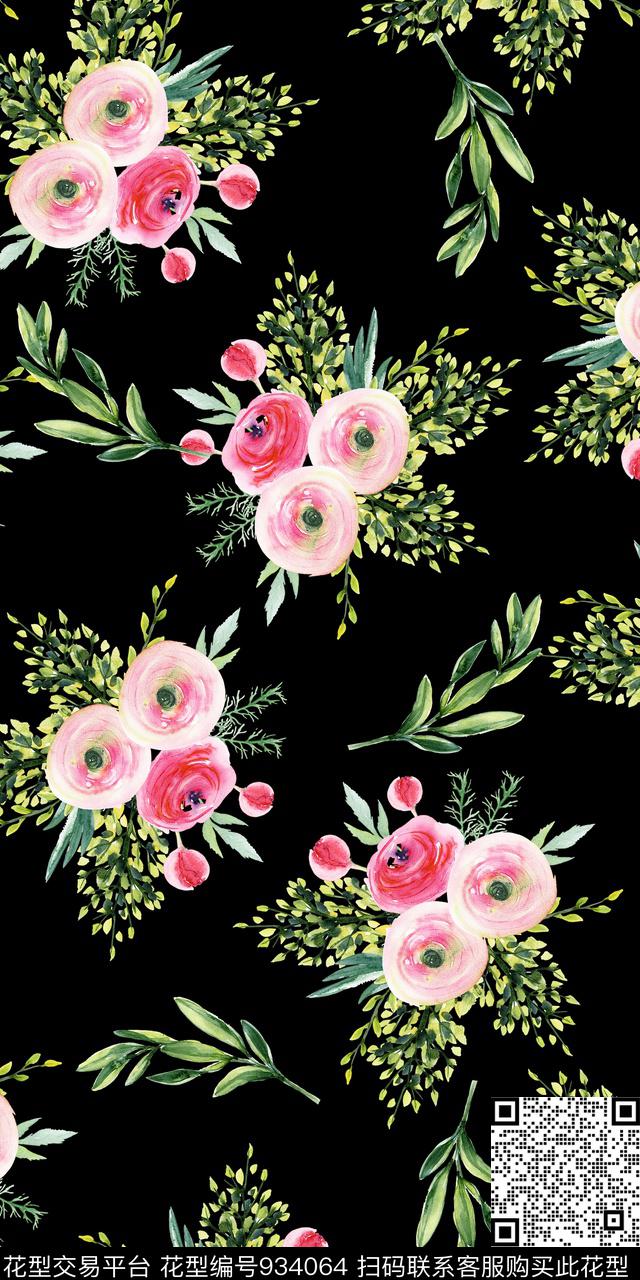 数码华亿平台小碎花花卉数码印花华亿平台下载（图片编号: 934064） - 瓦栏（Walan）