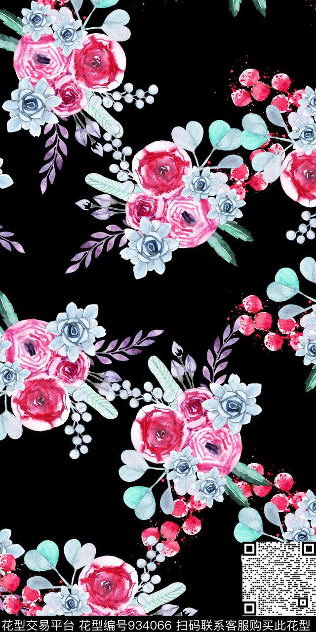 数码华亿平台小碎花花卉数码印花华亿平台下载（图片编号: 934066） - 瓦栏（Walan）