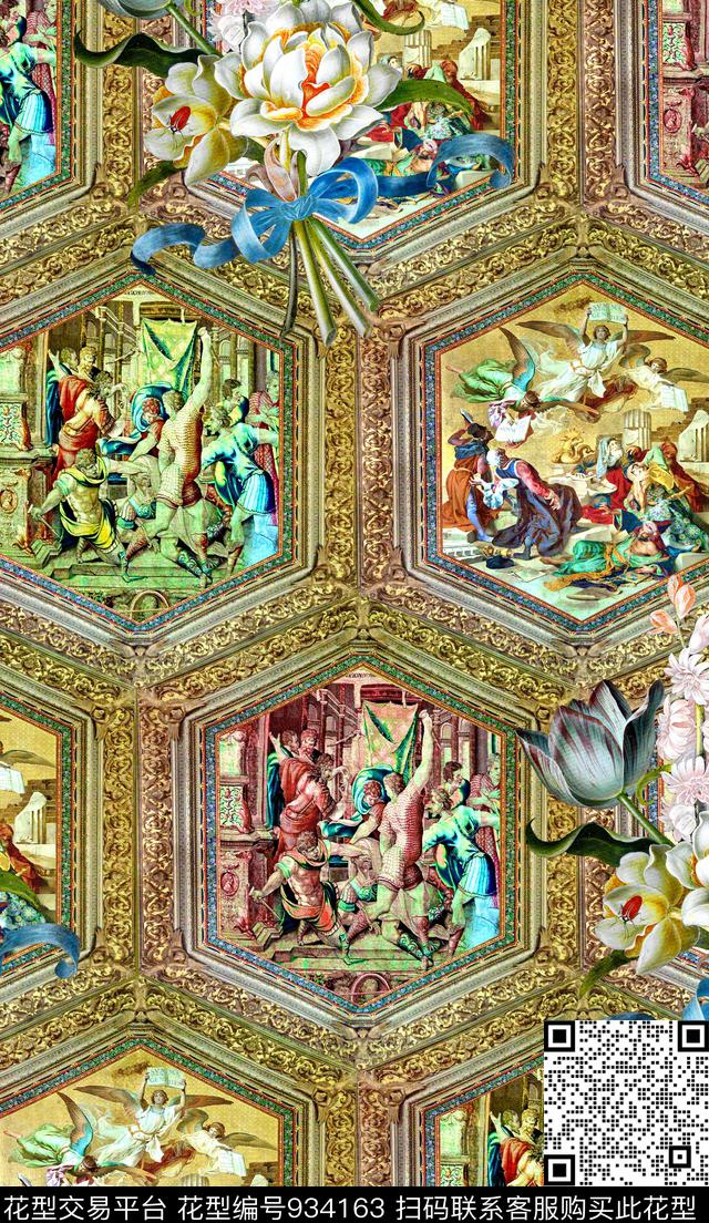 民族风建筑欧洲数码印花华亿平台下载（图片编号: 934163） - 瓦栏（Walan）