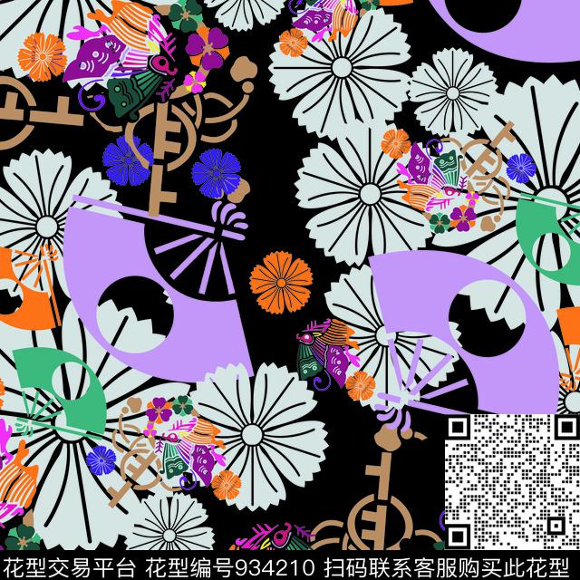 花卉植物大牌风数码印花华亿平台下载（图片编号: 934210） - 瓦栏（Walan）