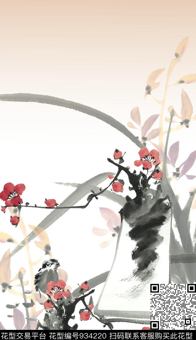 数码华亿平台花卉定位花数码印花华亿平台下载（图片编号: 934220） - 瓦栏（Walan）